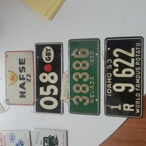 Vintage Mini license plates, International and US